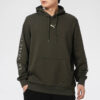 Sudadera con capucha gráfica “Verde oliva y blanco”