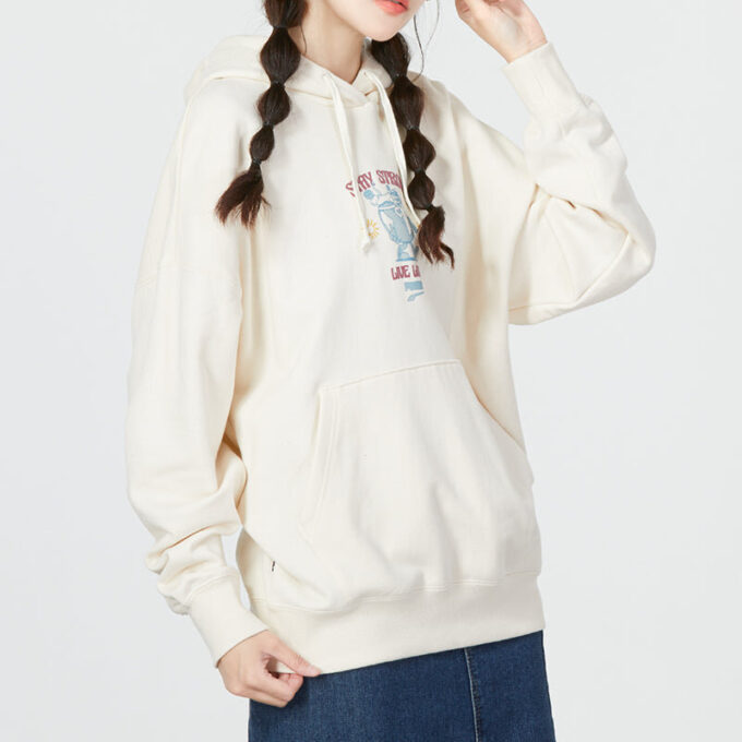 Sudadera con capucha holgada con gráfico “White” (WMNS)