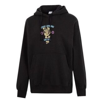 Sudadera con capucha holgada y estampado “Negro” (WMNS)