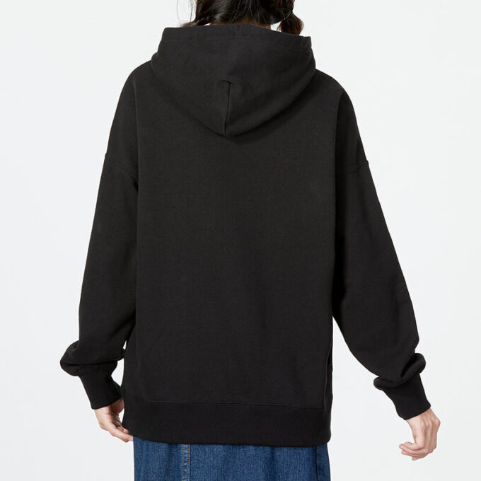 Sudadera con capucha holgada y estampado “Negro” (WMNS)