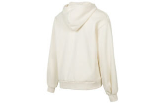Sudadera con capucha invernal con logotipo en beige