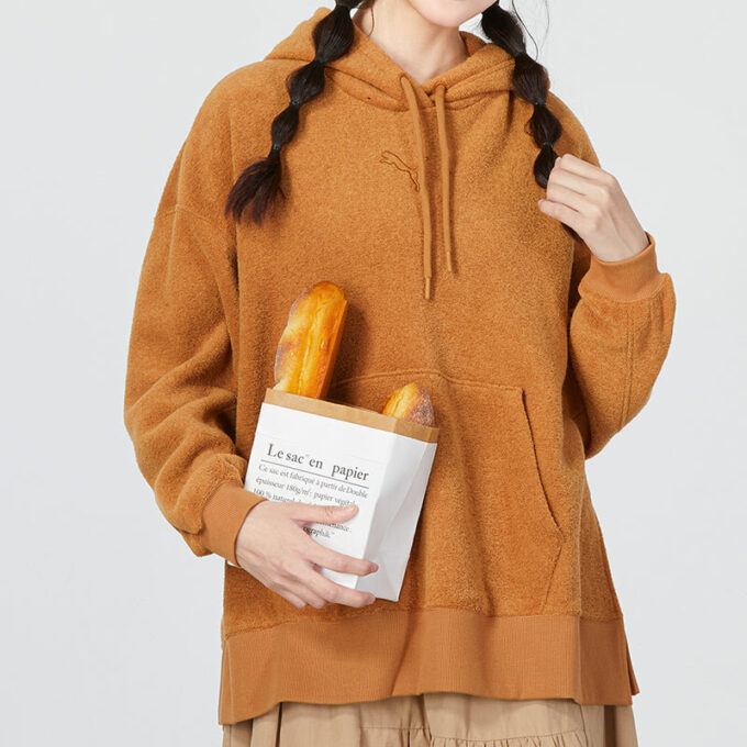 Sudadera con capucha invernal marrón (WMNS)