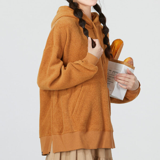 Sudadera con capucha invernal marrón (WMNS)