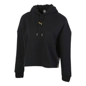 Sudadera con capucha Metallic Nights “Black Gold” (Mujeres)