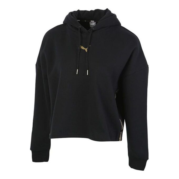 Sudadera con capucha Metallic Nights “Black Gold” (Mujeres)