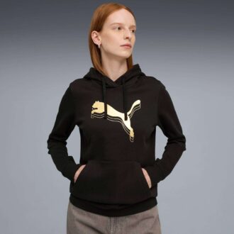 Sudadera con capucha metálica para mujer