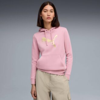 Sudadera con capucha metálica para mujer