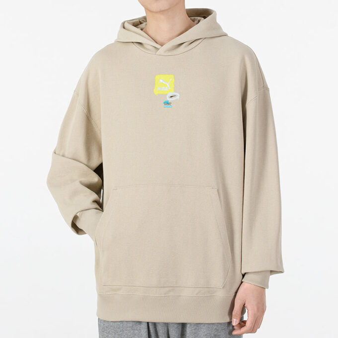 Sudadera con capucha oversize con logo gráfico “Beige”