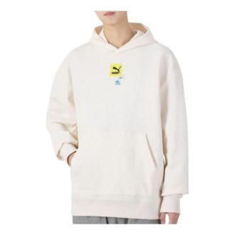 Sudadera con capucha oversize con logo gráfico “Blanca”