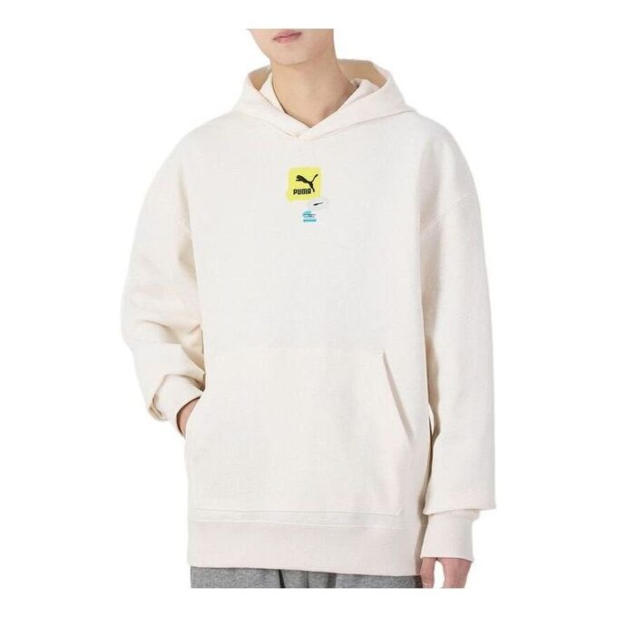 Sudadera con capucha oversize con logo gráfico “Blanca”