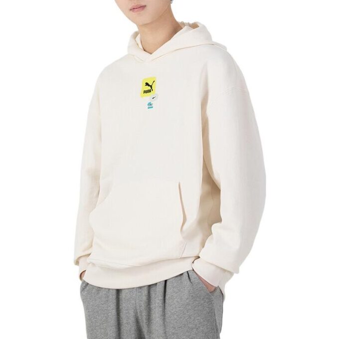 Sudadera con capucha oversize con logo gráfico “Blanca”
