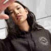 Sudadera con capucha para mujer con emblema gráfico Sudadera con capucha para mujer con emblema gráfico