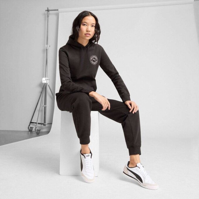 Sudadera con capucha para mujer con emblema gráfico Sudadera con capucha para mujer con emblema gráfico