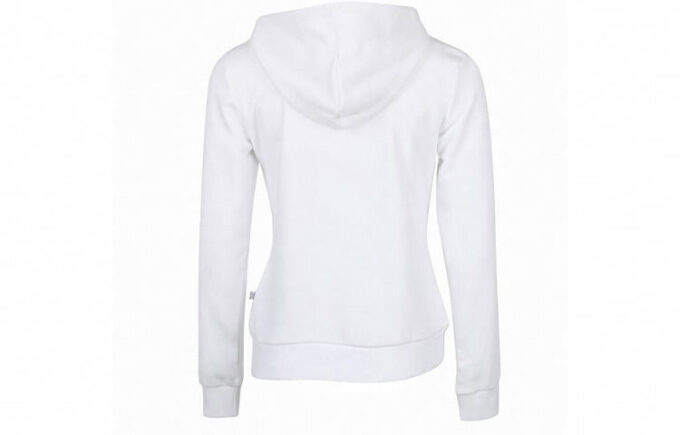 Sudadera con capucha polar amplificada (mujeres) “Blanco y negro”