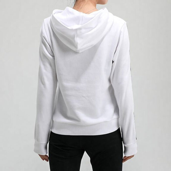Sudadera con capucha polar amplificada (mujeres) “Blanco y negro”