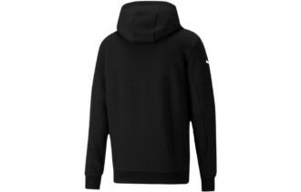 Sudadera con capucha PUMA x BMW M Motorsport de corte regular y cremallera completa en negro y blanco