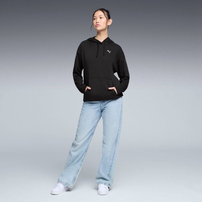 Sudadera con capucha relajada Essentials para mujer Sudadera con capucha relajada Essentials para mujer