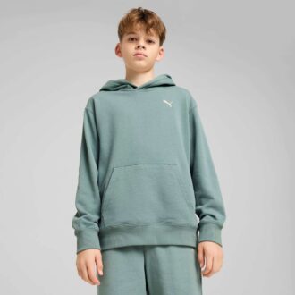 Sudadera con capucha relajada para niños grandes con elementos esenciales de armario