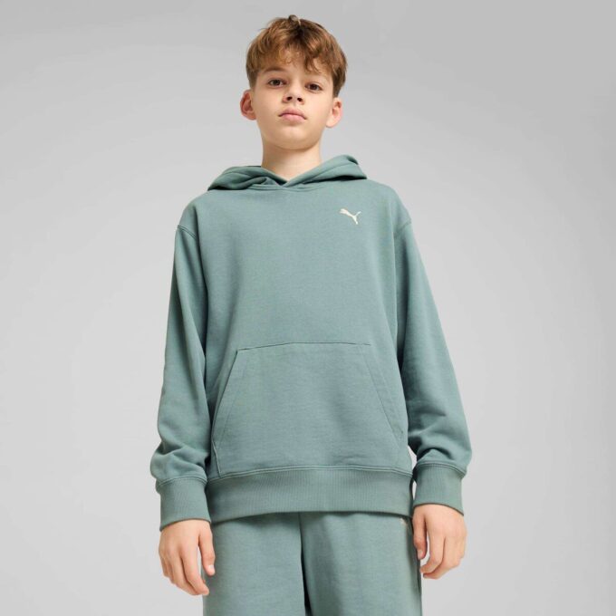Sudadera con capucha relajada para niños grandes con elementos esenciales de armario Sudadera con capucha relajada para niños grandes con elementos esenciales de armario