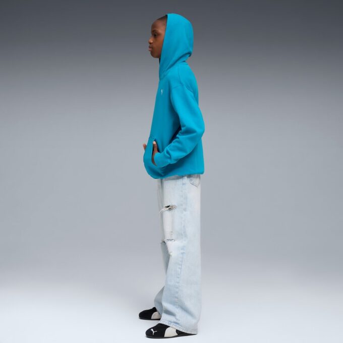 Sudadera con capucha relajada para niños grandes con elementos esenciales de armario Sudadera con capucha relajada para niños grandes con elementos esenciales de armario