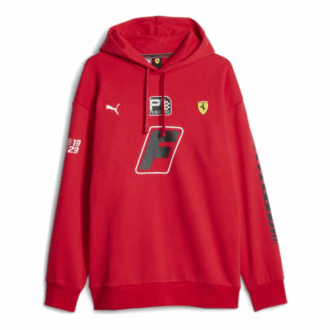 Sudadera con capucha Scuderia Ferrari Race Garage Crews “Rosso Corsa”