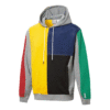Sudadera con capucha Signature “Gris, amarillo, verde y rojo”
