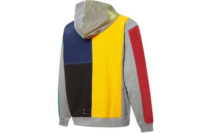 Sudadera con capucha Signature “Gris, amarillo, verde y rojo”