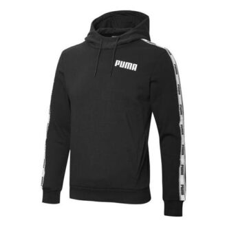 Sudadera con capucha y cinta adhesiva “Negro y blanco”