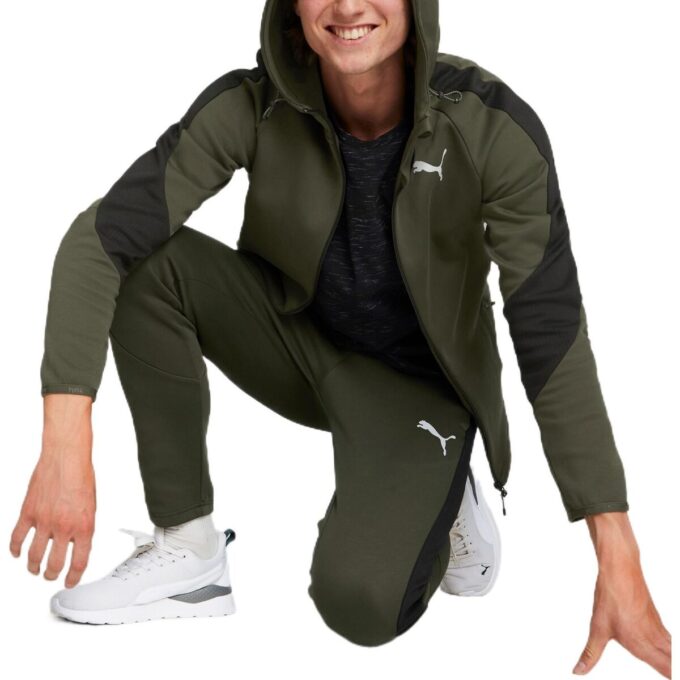 Sudadera con capucha y cremallera completa Evostripe “Verde”