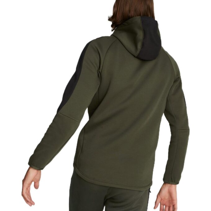 Sudadera con capucha y cremallera completa Evostripe “Verde”