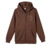 Sudadera con capucha y cremallera con el logotipo de Tonal Sportswear en marrón