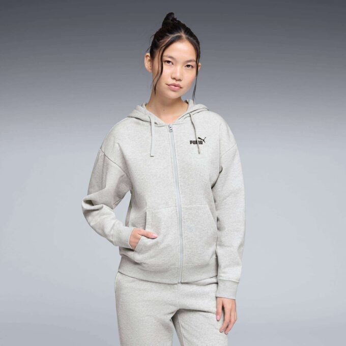 Sudadera con capucha y cremallera Essentials para mujer Sudadera con capucha y cremallera Essentials para mujer