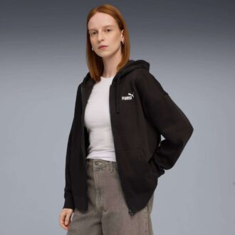 Sudadera con capucha y cremallera Essentials para mujer
