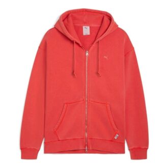Sudadera con capucha y cremallera MMQ “Rojo intenso”