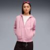 Sudadera con capucha y cremallera relajada para mujer Sudadera con capucha y cremallera relajada para mujer