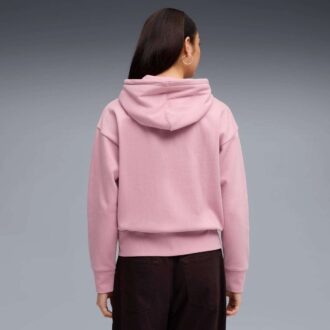 Sudadera con capucha y cremallera relajada para mujer