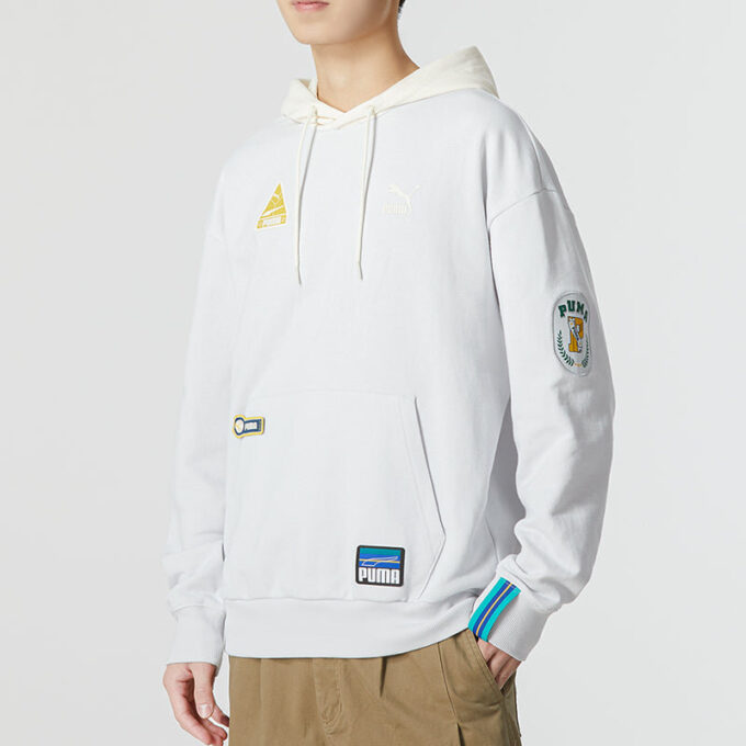 Sudadera con capucha y escudo del equipo “Gris”