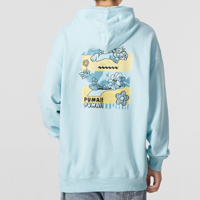 Sudadera con capucha y logo del centro “Azul”