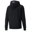 Sudadera con capucha y logo estampado de polar para hombre, color negro
