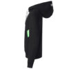 Sudadera con capucha y logo estampado de polar para hombre, color negro