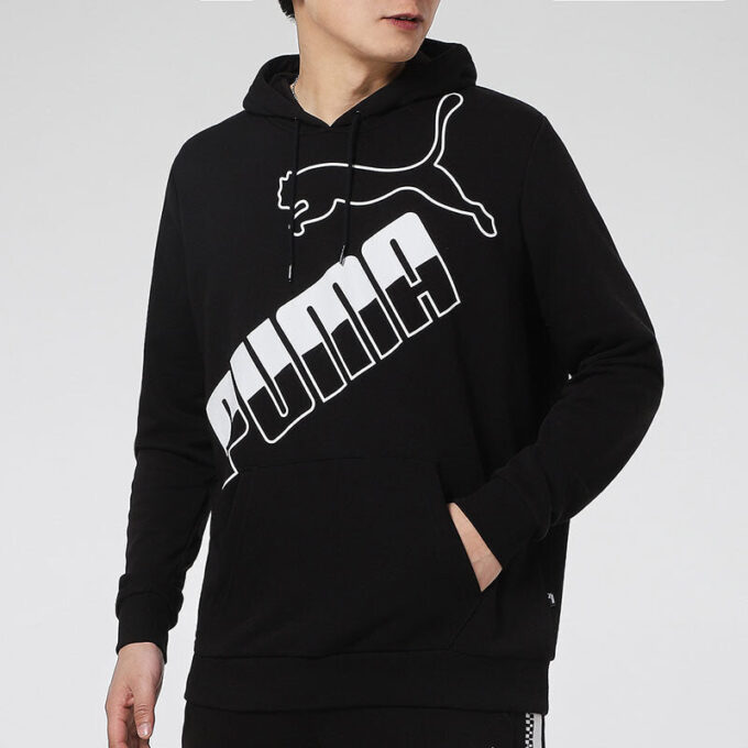 Sudadera con capucha y logo grande “Negro y blanco”