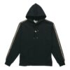Sudadera con capucha y logo metálico “Black Gold”
