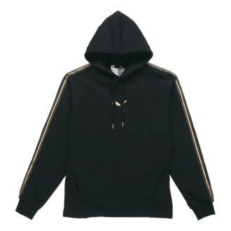 Sudadera con capucha y logo metálico “Black Gold”
