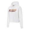 Sudadera con capucha y logo metálico “White Gold” (mujeres)