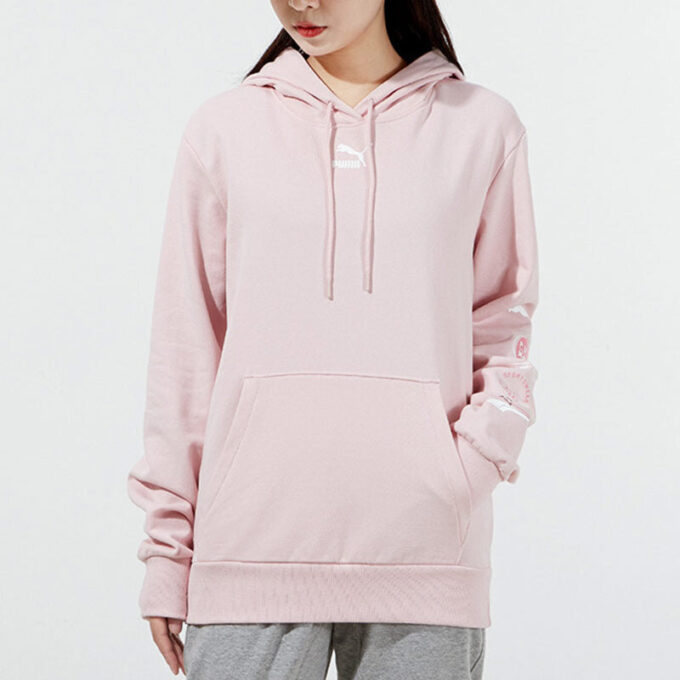 Sudadera con capucha y logo pequeño “Rosa claro” (WMNS)