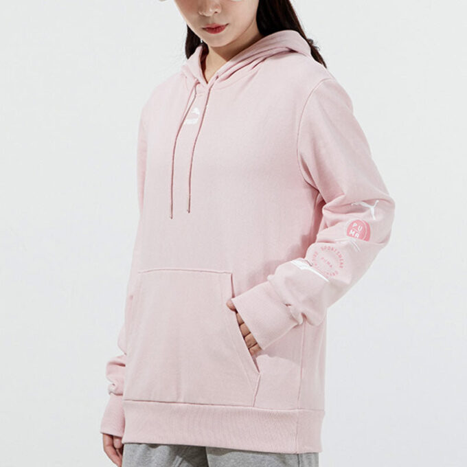 Sudadera con capucha y logo pequeño “Rosa claro” (WMNS)