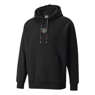 Sudadera con capucha y logotipo circular “Negra”