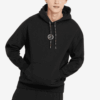 Sudadera con capucha y logotipo circular “Negra”