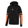 Sudadera con capucha y media cremallera con bloques de color “Negro, naranja y blanco”
