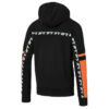 Sudadera con capucha y media cremallera con bloques de color “Negro, naranja y blanco”